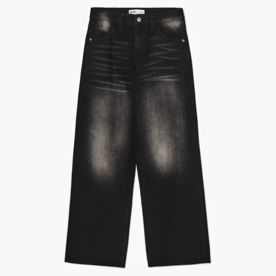 Zdjęcie produktu Cropp - Czarne jeansy baggy z efektem sprania - czarny