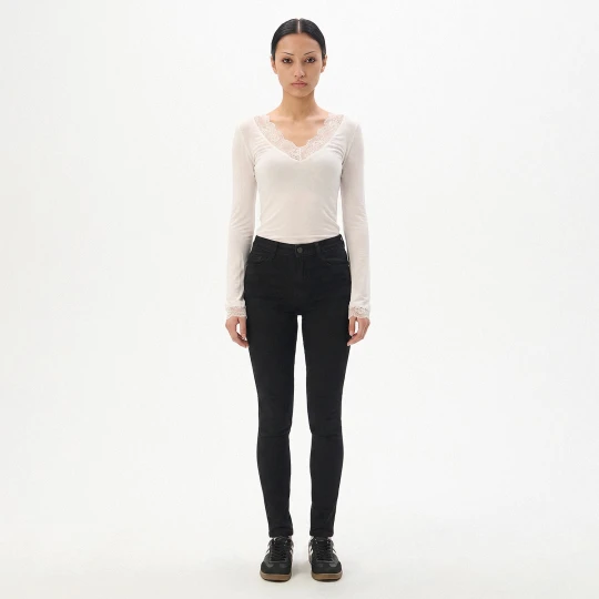 Zdjęcie produktu Cropp - Czarne jeansy skinny TALL - czarny