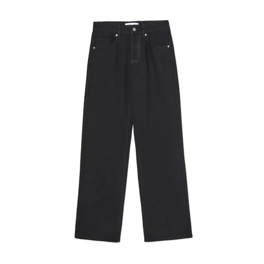 Zdjęcie produktu Cropp - Czarne jeansy straight z efektem sprania - czarny