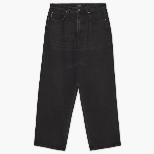 Zdjęcie produktu Cropp - Czarne jeansy super baggy z efektem sprania - czarny