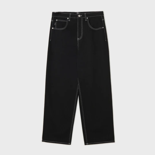 Zdjęcie produktu Cropp - Czarne jeansy super baggy z haftem - czarny
