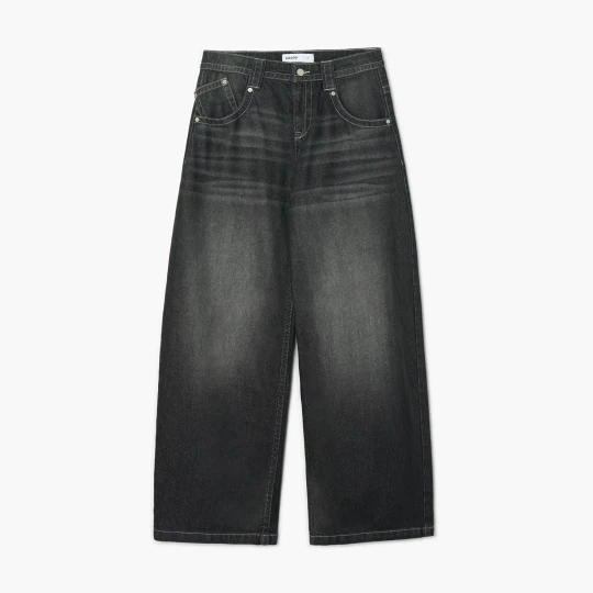 Zdjęcie produktu Cropp - Czarne jeansy typu barrel workwear - czarny