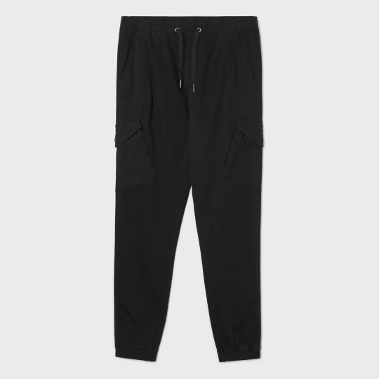 Zdjęcie produktu Cropp - Czarne joggery slim z kieszeniami cargo - czarny