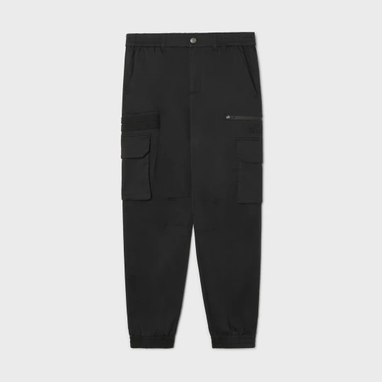 Zdjęcie produktu Cropp - Czarne joggery z kieszeniami cargo - czarny