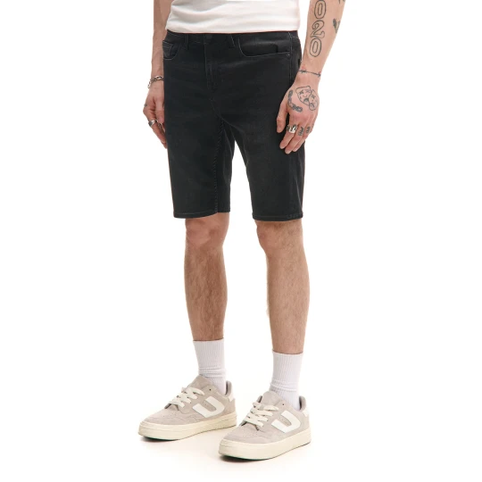 Zdjęcie produktu Cropp - Czarne szorty jeansowe skinny - czarny