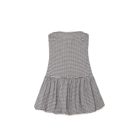 Zdjęcie produktu Cropp - Czarno-biała sukienka mini w kratę - czarny