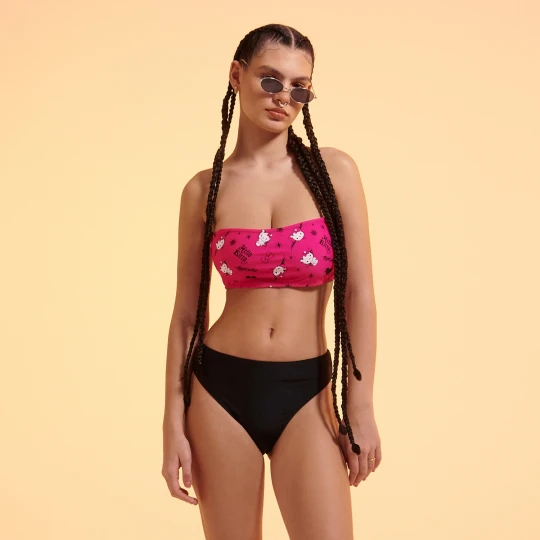 Zdjęcie produktu Cropp - Czarno-różowy kostium kąpielowy Hello Kitty - czarny
