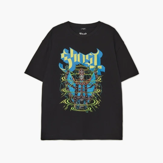 Zdjęcie produktu Cropp - Czarny T-shirt Ghost - czarny
