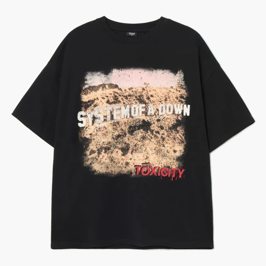 Zdjęcie produktu Cropp - Czarny T-shirt System of a Down - czarny