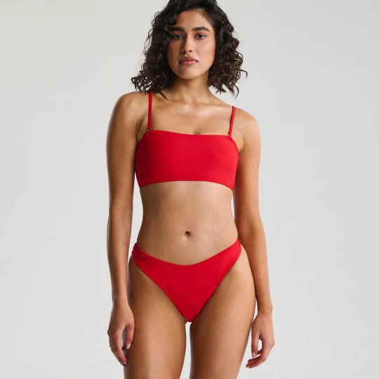 Zdjęcie produktu Cropp - Czerwona bandażowa góra od bikini - czerwony