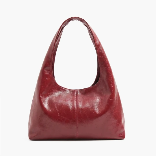 Zdjęcie produktu Cropp - Czerwona torebka hobo z imitacji skóry - czerwony