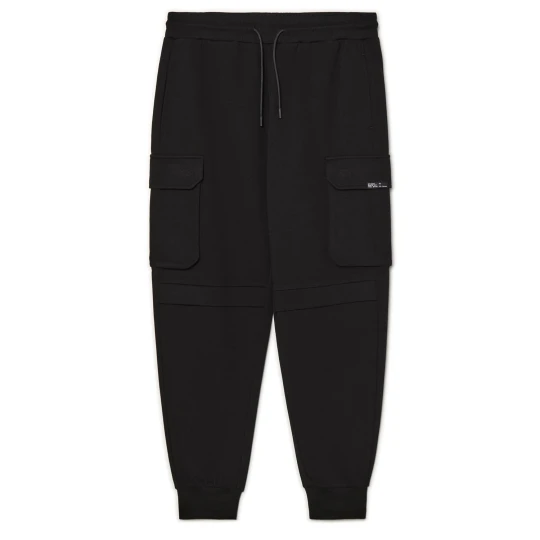 Zdjęcie produktu Cropp - Dresowe czarne joggery regular cargo - czarny