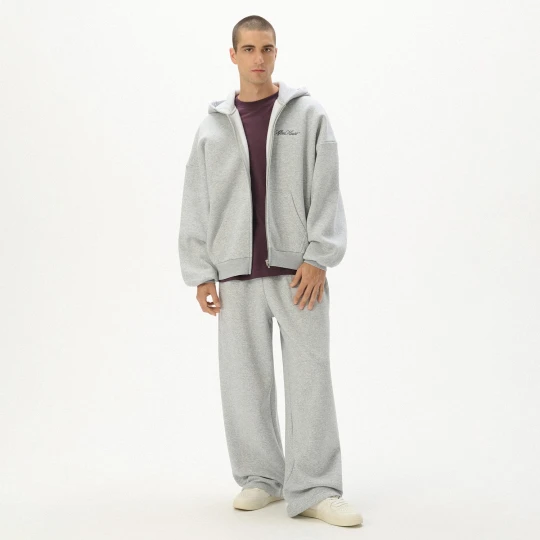 Zdjęcie produktu Cropp - Dresowe jasnoszare spodnie straight - jasny szary