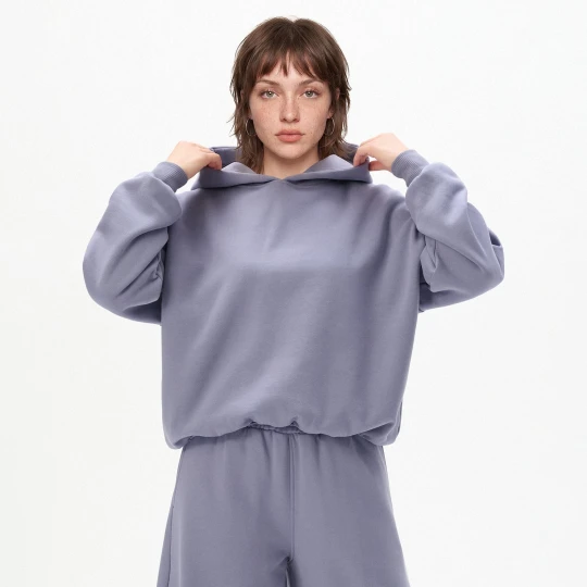 Zdjęcie produktu Cropp - Fioletowa bluza basic z kapturem - fioletowy