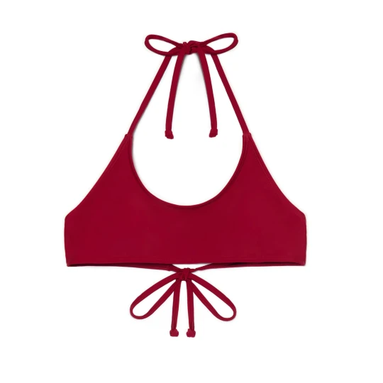 Zdjęcie produktu Cropp - Gładka bordowa góra od bikini - kasztanowy