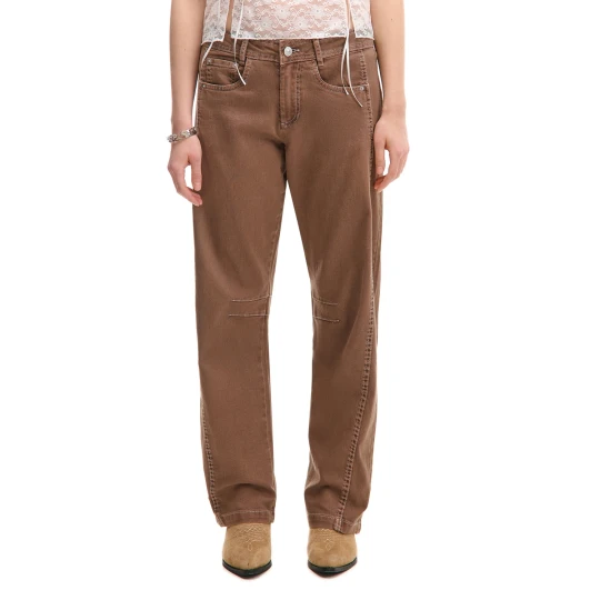 Zdjęcie produktu Cropp - Gładkie spodnie straight fit - fioletowy