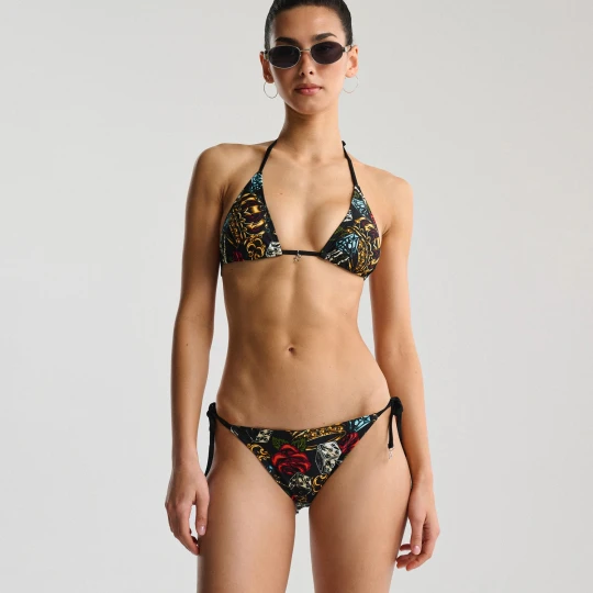 Zdjęcie produktu Cropp - Góra od bikini z nadrukiem - czarny