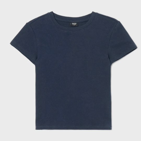Zdjęcie produktu Cropp - Granatowa koszulka slim - granatowy