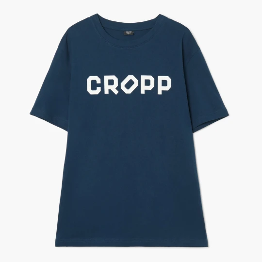 Zdjęcie produktu Cropp - Granatowa koszulka z napisem Cropp - granatowy