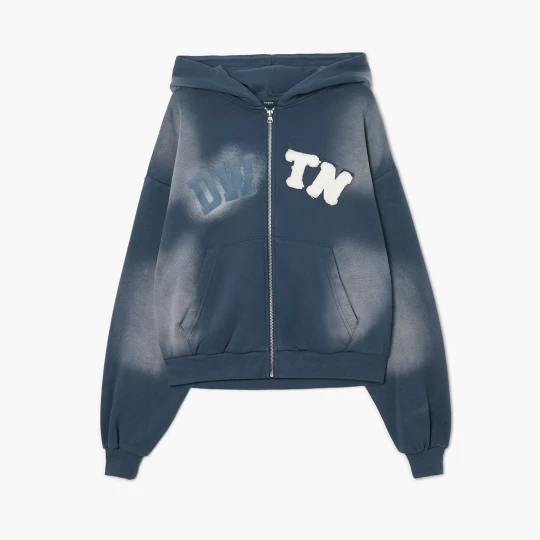 Zdjęcie produktu Cropp - Granatowa rozpinana bluza z kapturem - granatowy