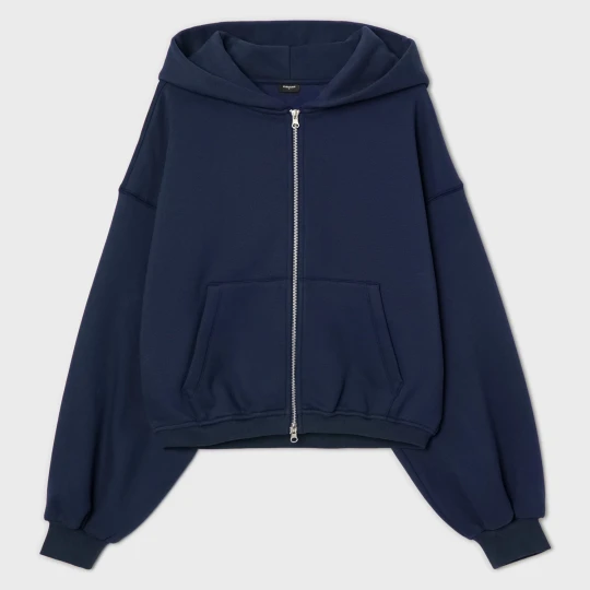 Zdjęcie produktu Cropp - Granatowa rozpinana bluza z kapturem - granatowy