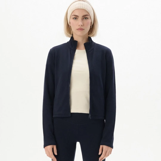 Zdjęcie produktu Cropp - Granatowa rozpinana bluza ze stójką - granatowy