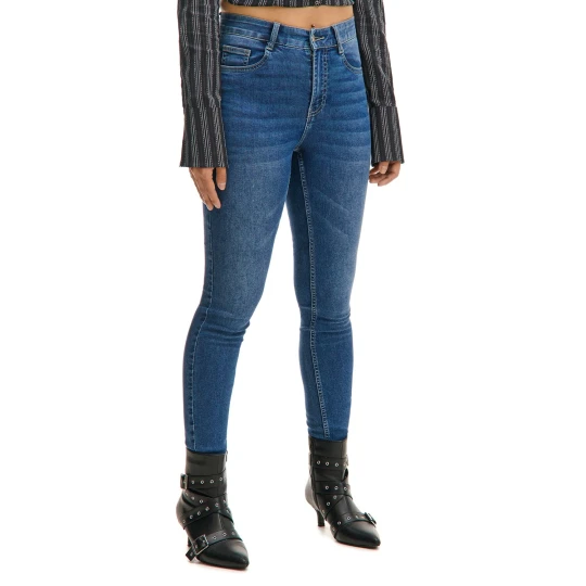 Zdjęcie produktu Cropp - Granatowe jeansy skinny z kieszeniami - granatowy