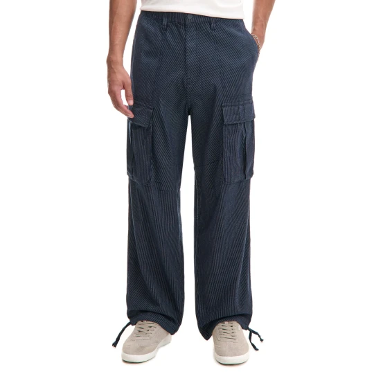 Zdjęcie produktu Cropp - Granatowe spodnie baggy z wiskozą - granatowy