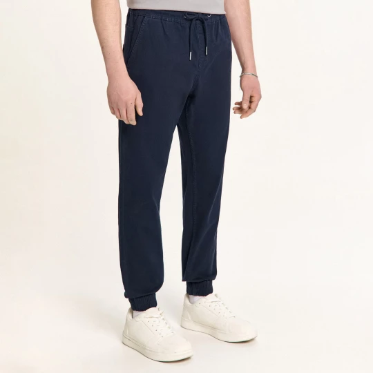 Zdjęcie produktu Cropp - Granatowe spodnie slim jogger - granatowy
