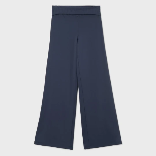 Zdjęcie produktu Cropp - Granatowe spodnie wide leg - granatowy