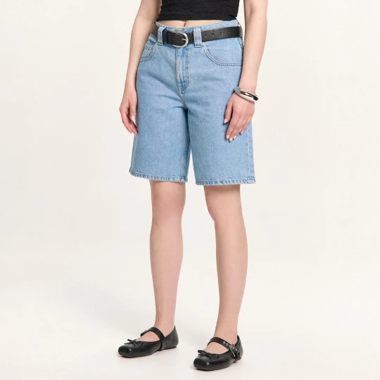 Zdjęcie produktu Cropp - Jasnoniebieskie jeansowe szorty jorts basic - niebieski