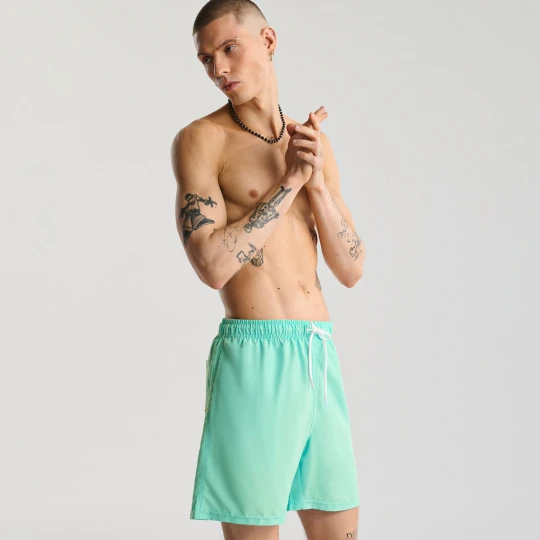 Zdjęcie produktu Cropp - Jasnoniebieskie szorty kąpielowe basic - niebieski