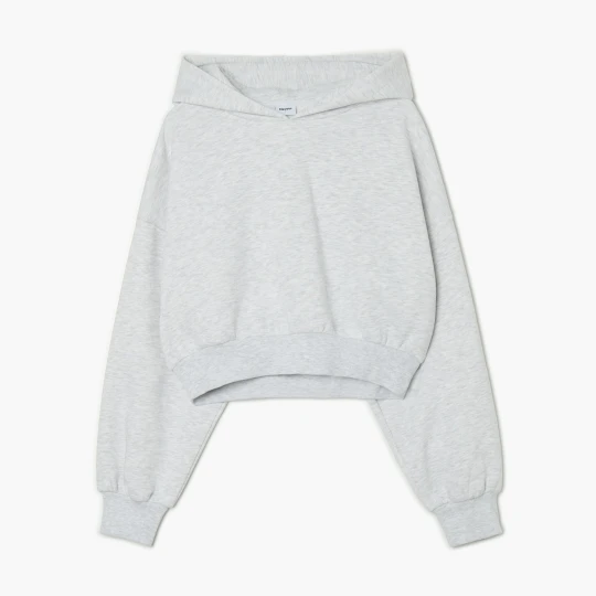 Zdjęcie produktu Cropp - Jasnoszara bluza basic z kapturem - jasny szary