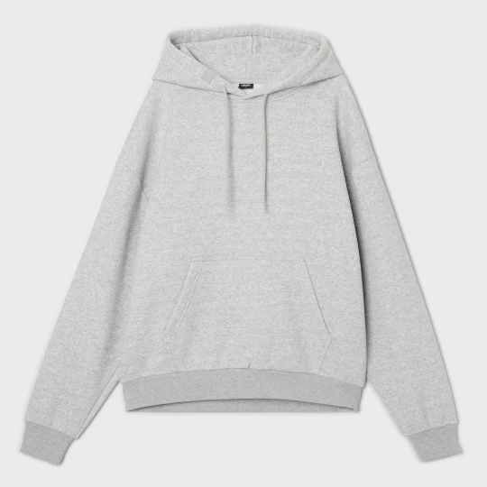 Zdjęcie produktu Cropp - Jasnoszara bluza basic z kapturem - jasny szary