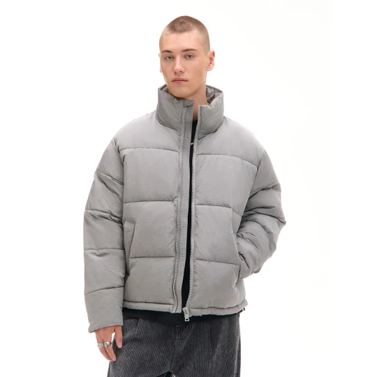 Zdjęcie produktu Cropp - Jasnoszara kurtka puffer ze stójką - jasny szary