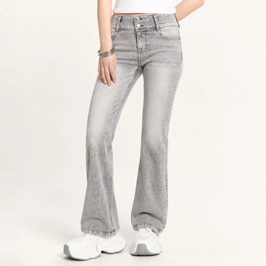 Zdjęcie produktu Cropp - Jasnoszare jeansy bootcut z efektem sprania - jasny szary