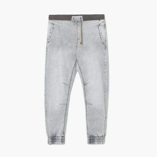 Zdjęcie produktu Cropp - Jeansowe joggery z efektem sprania - jasny szary