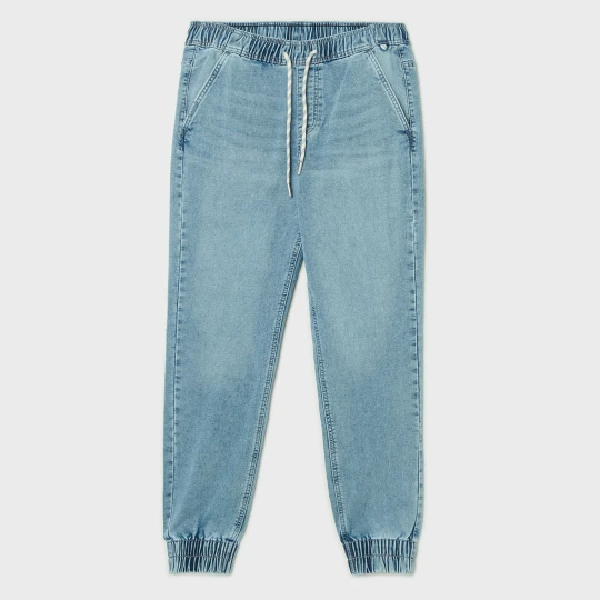 Zdjęcie produktu Cropp - Jeansowe joggery z efektem sprania - niebieski