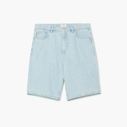 Zdjęcie produktu Cropp - Jeansowe spodenki z efektem sprania - niebieski