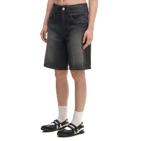 Zdjęcie produktu Cropp - Jeansowe szorty baggy vintage - czarny