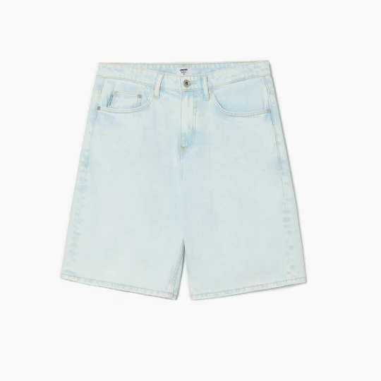 Zdjęcie produktu Cropp - Jeansowe szorty baggy z efektem sprania - błękitny