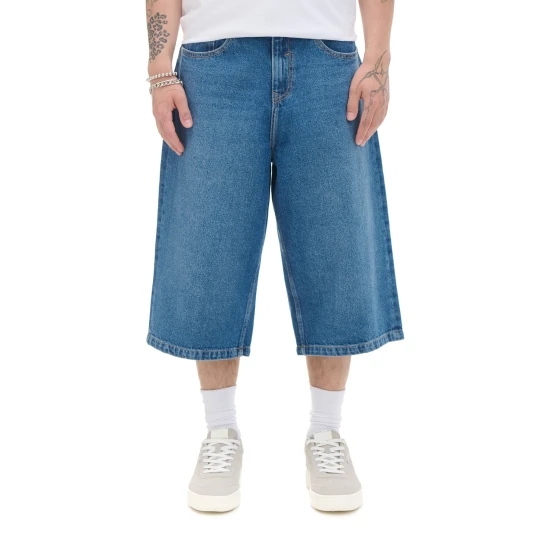 Zdjęcie produktu Cropp - Jeansowe szorty long and wide - niebieski