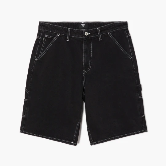 Zdjęcie produktu Cropp - Jeansowe szorty z kontrastowymi przeszyciami - czarny