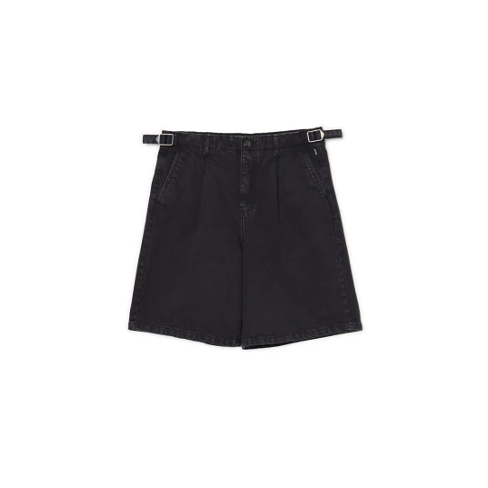 Zdjęcie produktu Cropp - Jeansowe szorty z metalowymi klamrami - czarny