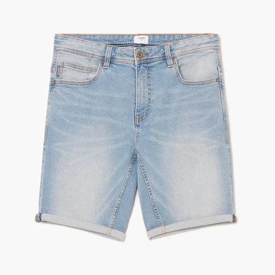 Zdjęcie produktu Cropp - Jeansowe szorty z podwiniętymi nogawkami - niebieski