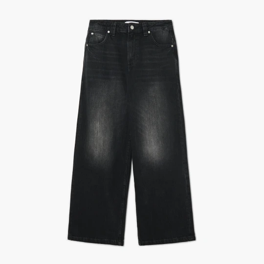 Zdjęcie produktu Cropp - Jeansy baggy z efektem sprania - czarny
