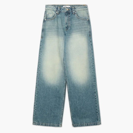 Zdjęcie produktu Cropp - Jeansy baggy z efektem sprania - niebieski