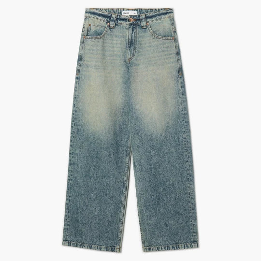 Zdjęcie produktu Cropp - Jeansy baggy z efektem sprania - niebieski