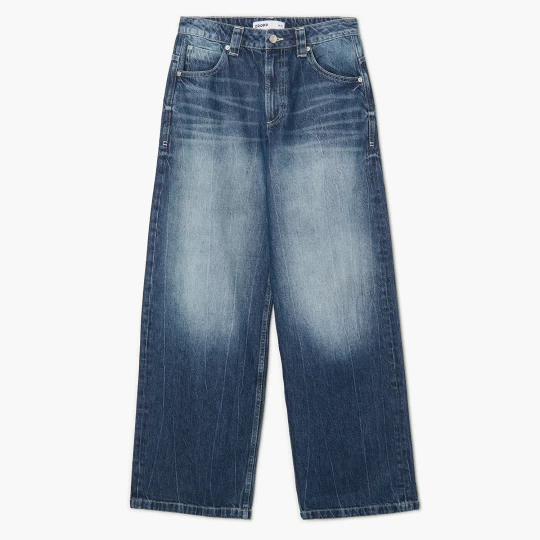 Zdjęcie produktu Cropp - Jeansy baggy z efektem sprania - niebieski