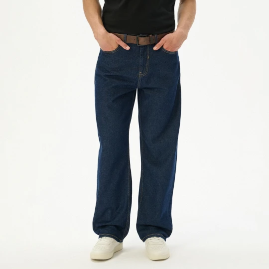 Zdjęcie produktu Cropp - Jeansy baggy z efektem sprania - purpurowy